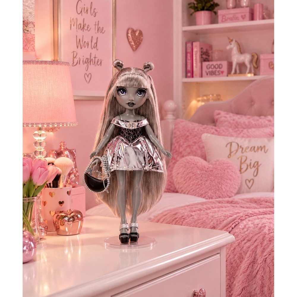 Rainbow High Shadow High Luna Madison Grayscale Fashion Doll Gray Hair(9-b38)